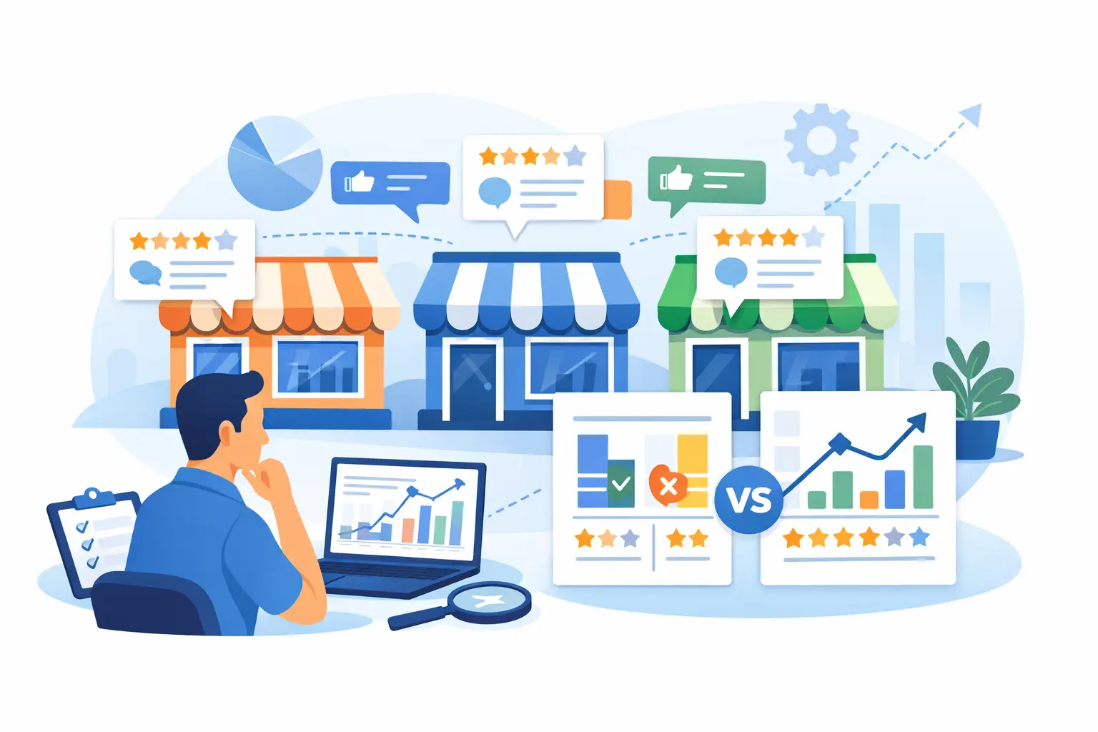 Benchmarking de reseñas entre locales: cómo hacerlo bien Benchmarking de reseñas entre locales: cómo hacerlo bien