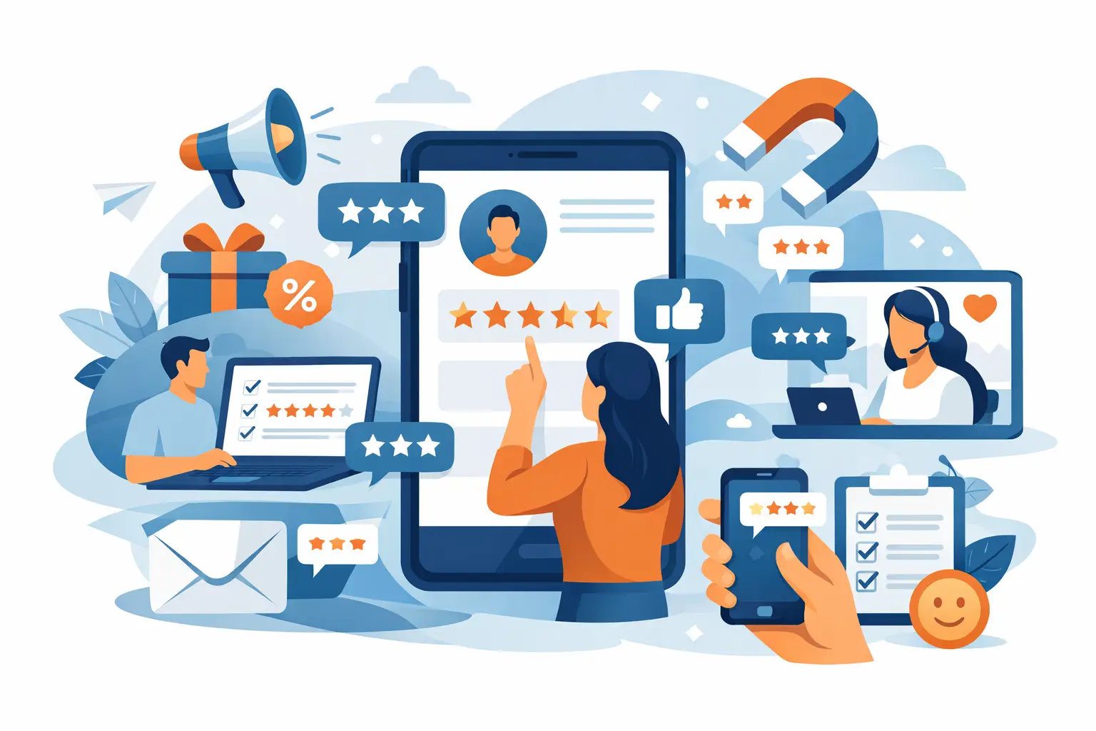 8 meilleures façons de recueillir des avis 8 mejores formas de captar reseñas