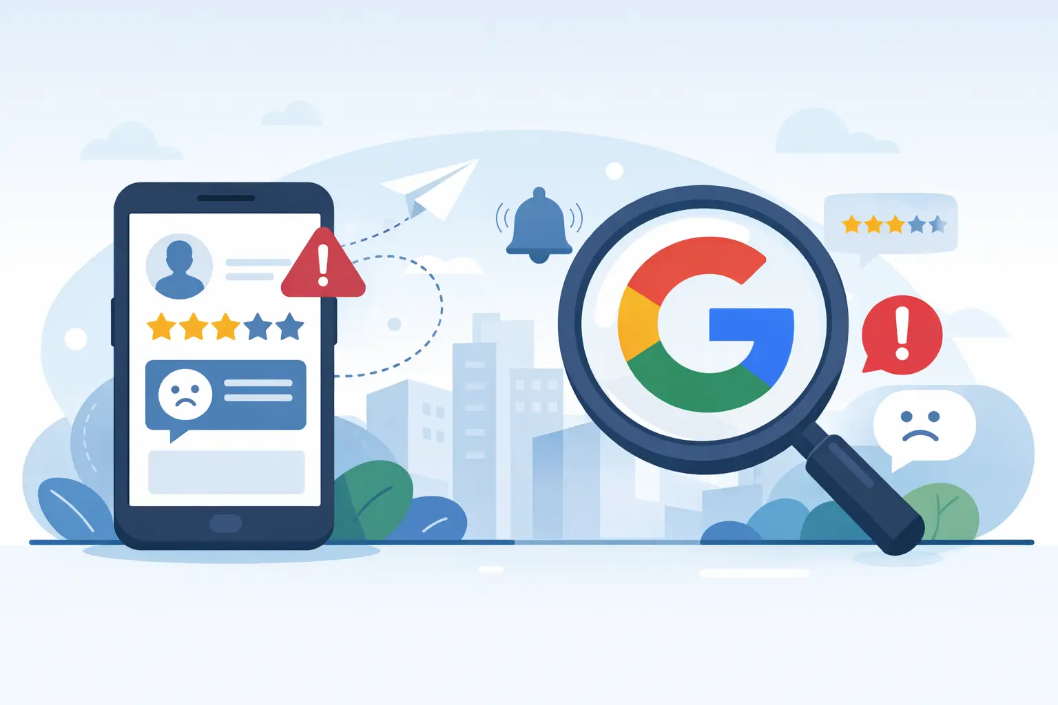 Alertas en tiempo real de reseñas en Google Alertas en tiempo real de reseñas en Google