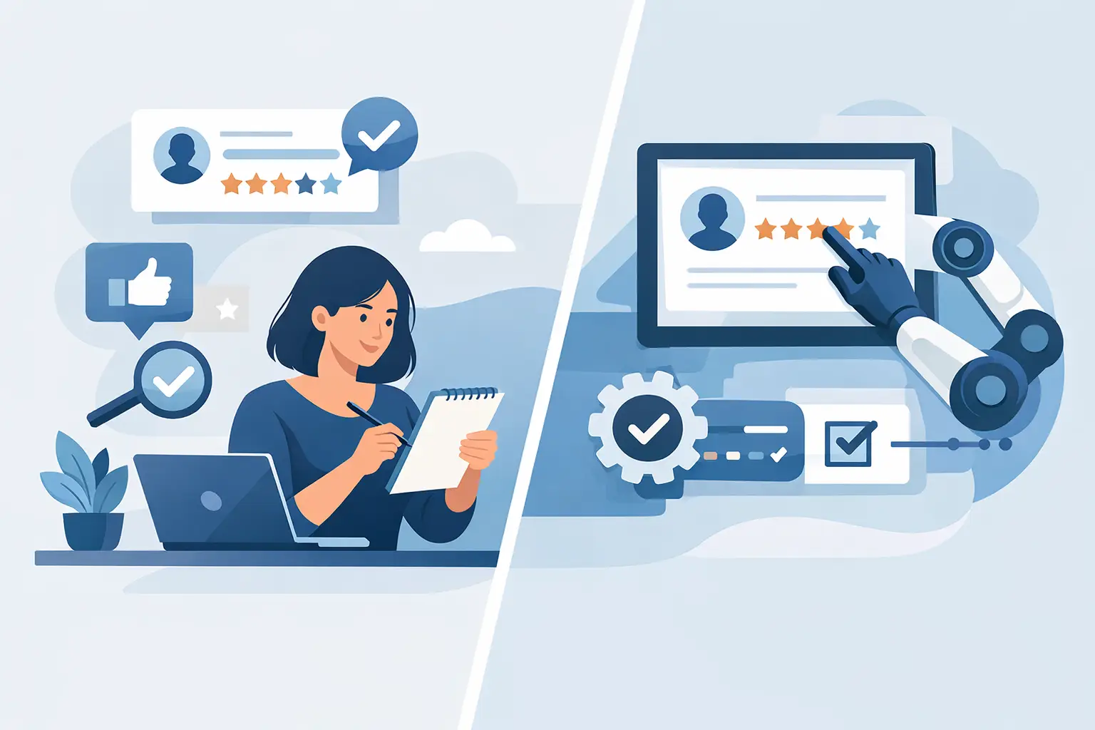 Reseñas manuales vs automatizadas, qué conviene Reseñas manuales vs automatizadas, qué conviene