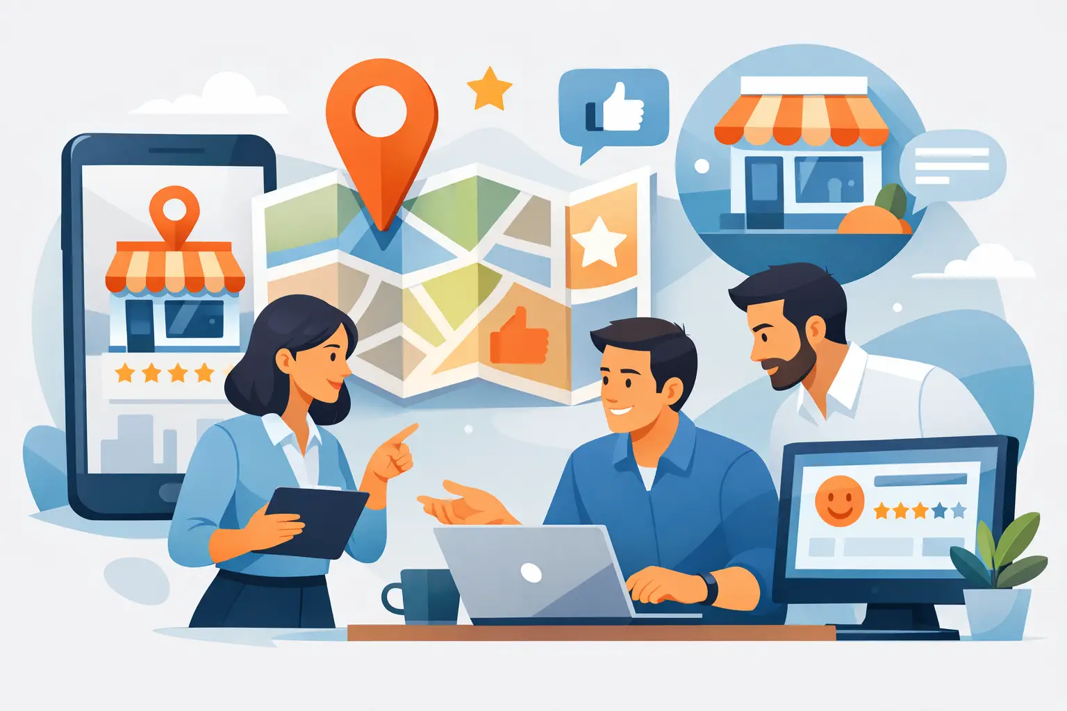 Cómo gestionar la reputación local con equipos