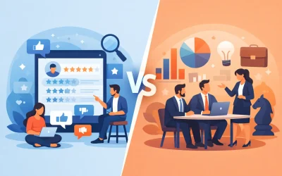 Plataforma de reseñas vs agencia, qué conviene
