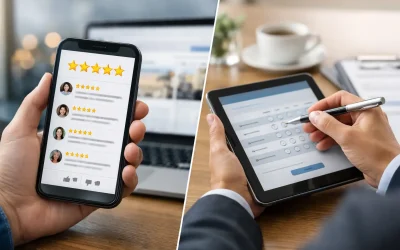 Reseñas de Google o encuestas internas