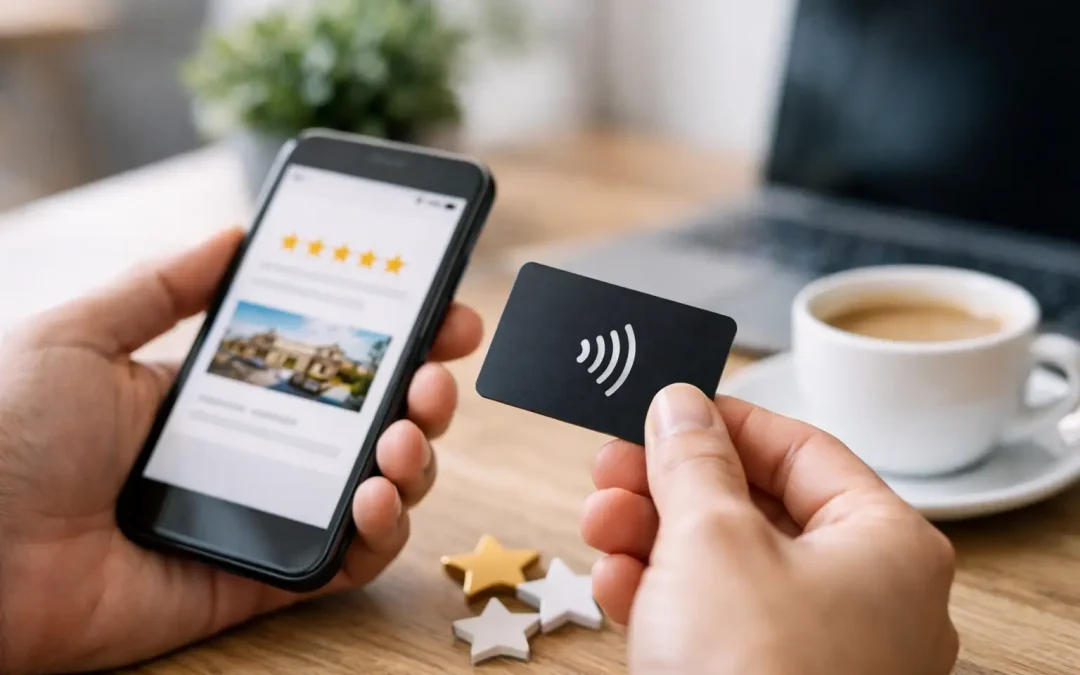 Cartes NFC pour obtenir plus d'avis Google
